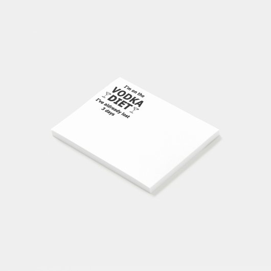 Ik Volg Het Vodka Dieet Post-it® Notes (Schuin)