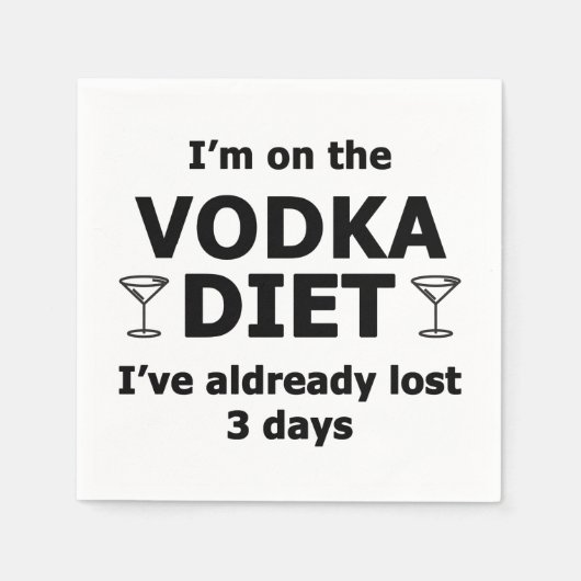 Ik Volg Het Vodka Dieet Servet (Voorkant)