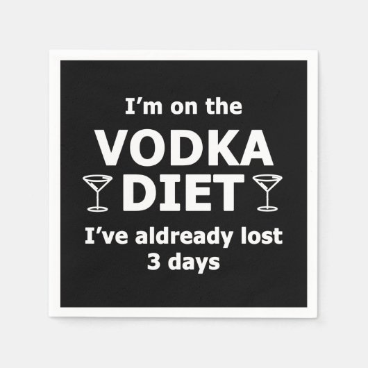 Ik Volg Het Vodka Dieet Servet (Voorkant)