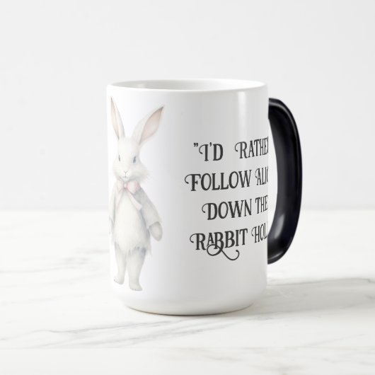 Ik volg liever Alice Wonderland Magische Mok (Voorkant rechts)