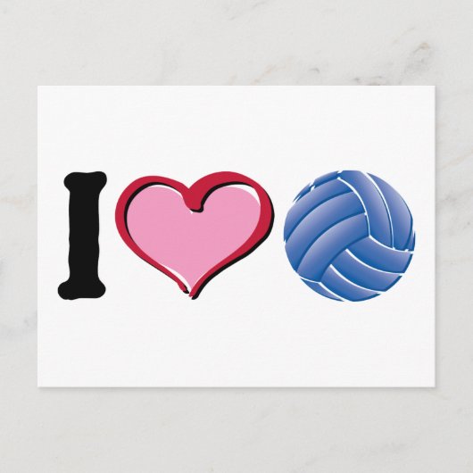 Ik volleybal briefkaart (Voorkant)