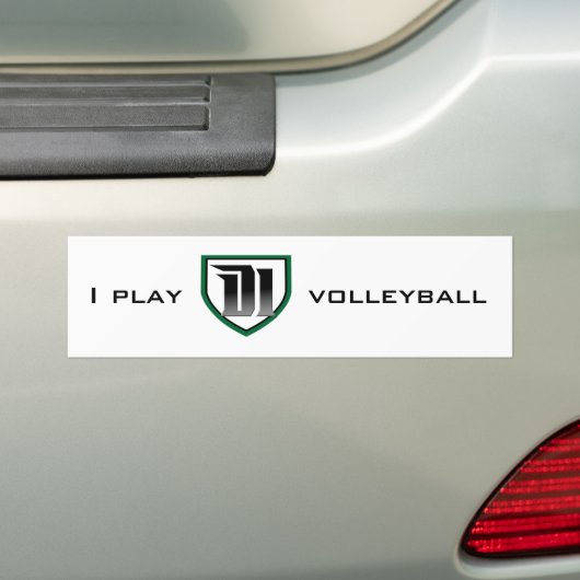 Ik volleybal D1: Bumpersticker (Op auto)