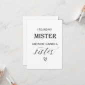 Ik vond dat m'n zus een platte kaart kreeg. (Voorkant / Achterkant in situ)