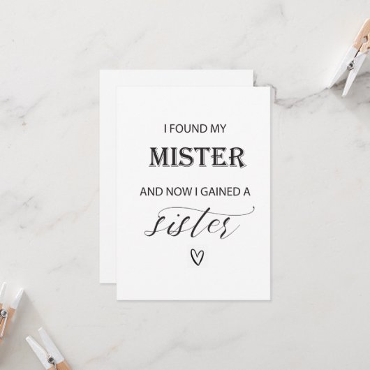 Ik vond dat m'n zus een platte kaart kreeg. (Voorkant / Achterkant in situ)