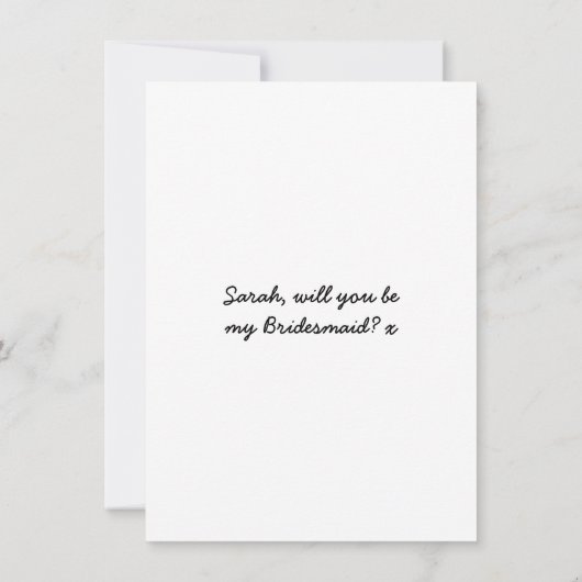 Ik vond dat m'n zus een platte kaart kreeg. (Achterkant)