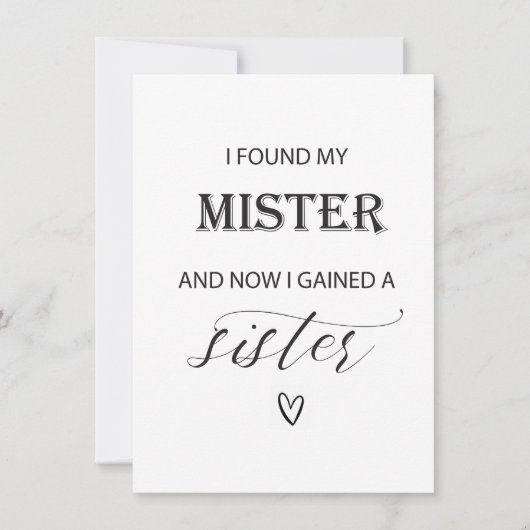 Ik vond dat m'n zus een platte kaart kreeg. (Voorkant)