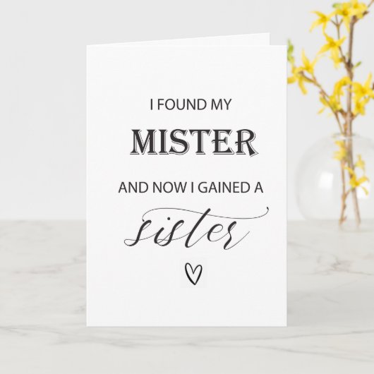 Ik vond dat m'n zus een zusje knalde. kaart (Gele Bloem)