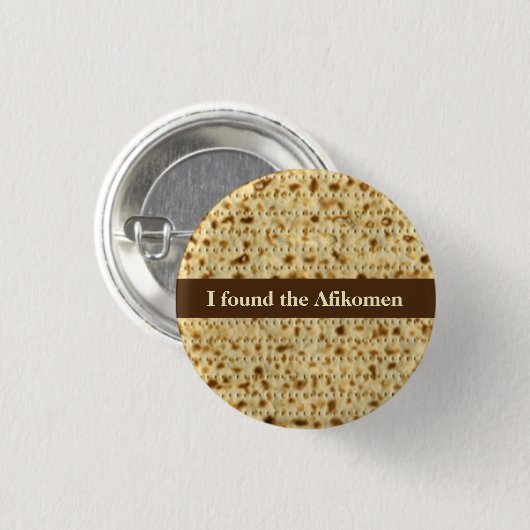 Ik vond de Afikomen matzo Passover Ronde Button 3,2 Cm (Voorkant /achterkant)