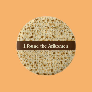 Ik vond de Afikomen matzo Passover Ronde Button 3,2 Cm