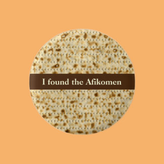 Ik vond de Afikomen matzo Passover Ronde Button 3,2 Cm