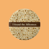 Ik vond de Afikomen matzo Passover Ronde Button 3,2 Cm