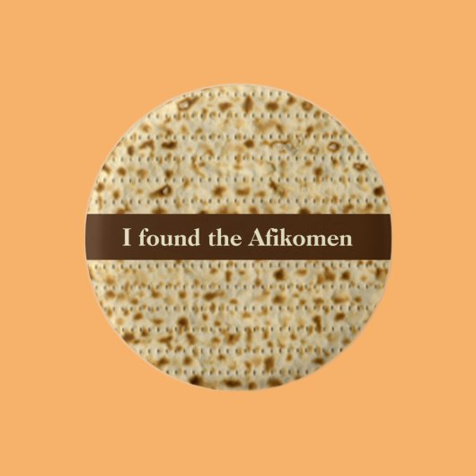 Ik vond de Afikomen matzo Passover Ronde Button 3,2 Cm