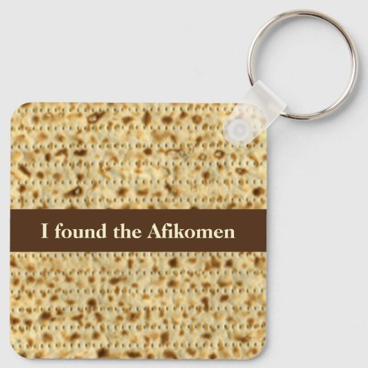 Ik vond de Afikomen matzo Passover Sleutelhanger (Achterkant)