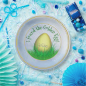 "Ik vond de gouden eitje voor paaseieren" Papieren Bordje (Feest)