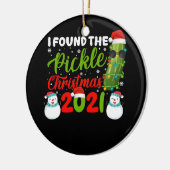 Ik vond de kerstman van 2021 Santa Pickle Keramisch Ornament