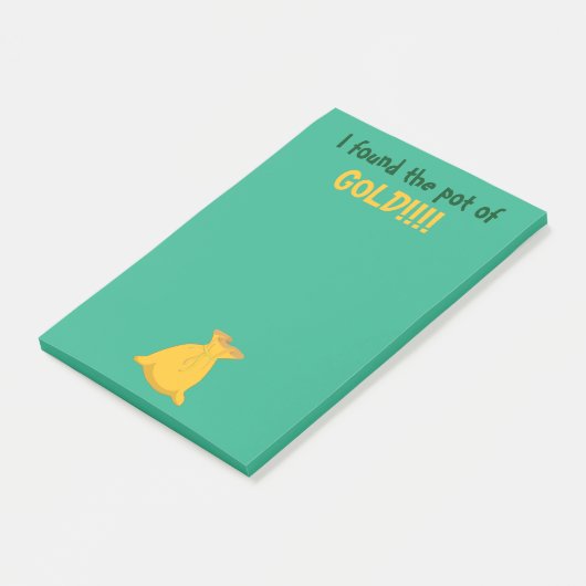 Ik vond de pot met gouden St. Patrick's Day Post-it® Notes (Schuin)