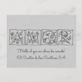 Ik vond Degene van wie mijn ziel houdt ~ Schriftge Briefkaart (Voorkant)