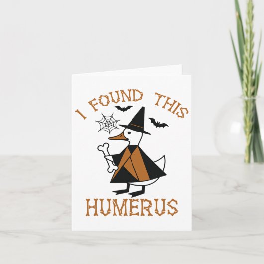 Ik vond deze grappige eend grappige Halloween heks Kaart (Voorkant)