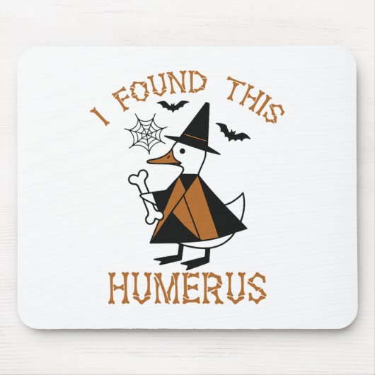 Ik vond deze grappige eend grappige Halloween heks Muismat (Voorkant)