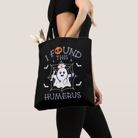 Ik vond deze grappige geest verpleegkunde Hallowee Tote Bag (Dichtbij)