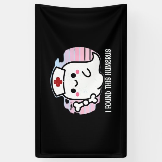 Ik vond deze grappige Halloween Nurse Ghost B Spandoek (Verticaal)