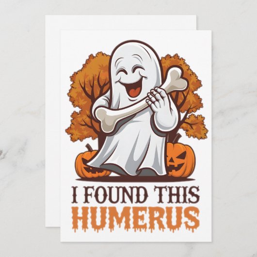 Ik vond deze grappige T-shirt met opperarmbeen leu Feestdagenkaart (Voorkant / Achterkant)