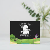Ik vond deze Humerus Bone Halloween grapgolfer Briefkaart (Staand voorkant)