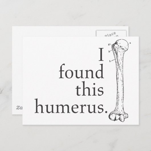 Ik vond deze Humerus Briefkaart (Voorkant / Achterkant)
