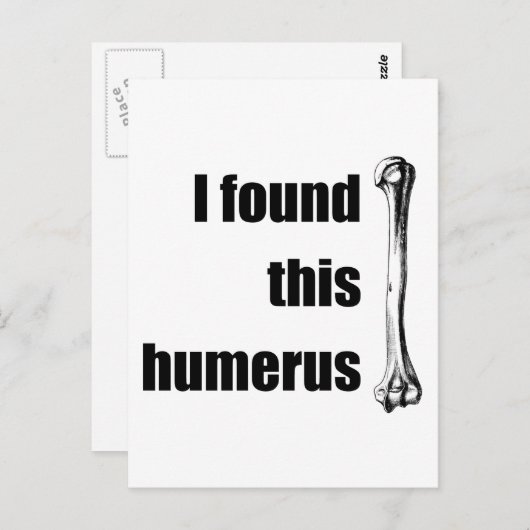 Ik vond deze Humerus Briefkaart (Voorkant / Achterkant)