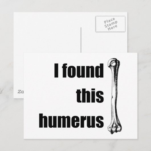 Ik vond deze Humerus Briefkaart (Voorkant / Achterkant)