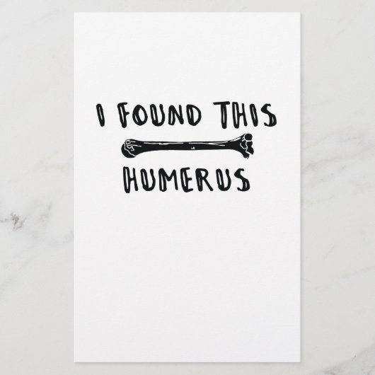 Ik vond deze Humerus Briefpapier (Voorkant)
