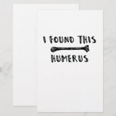 Ik vond deze Humerus Briefpapier (Voorkant / Achterkant)