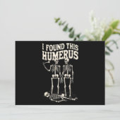 Ik vond deze humerus grappig skelet Halloween Kaart (Staand voorkant)