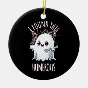 Ik vond deze humerus grappige Halloween-geest Keramisch Ornament