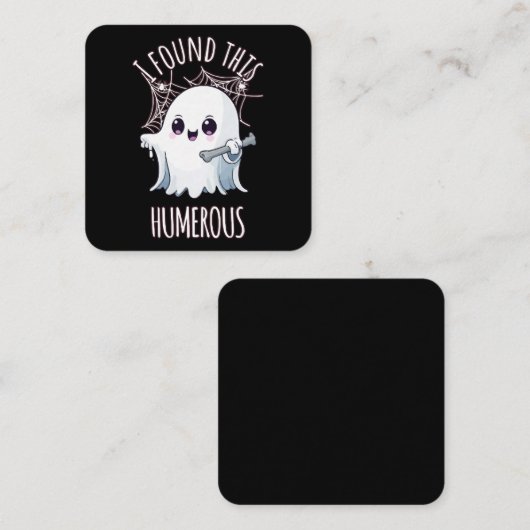 Ik vond deze humerus grappige Halloween geest Vierkante Visitekaartje (Voorkant / Achterkant)