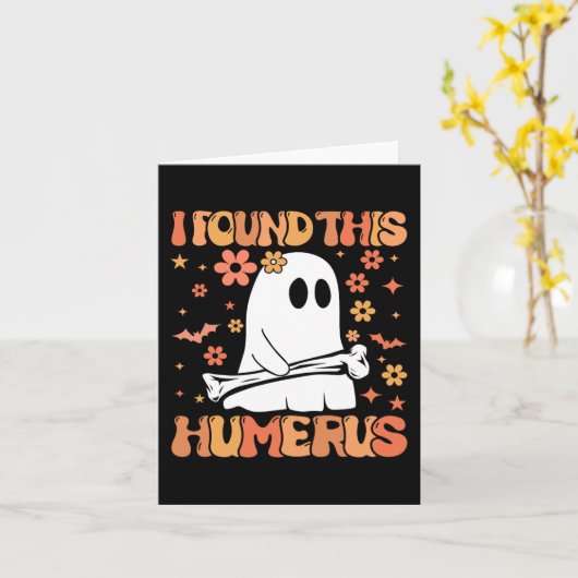 Ik vond deze humerus grappige spook spooky seizoen kaart (Gele Bloem)