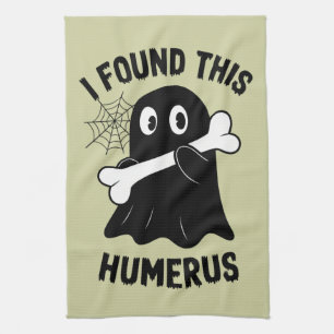 Ik vond deze humerus Halloween geest Theedoek