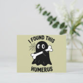 Ik vond deze Humerus Halloween Ghost Briefkaart (Staand voorkant)