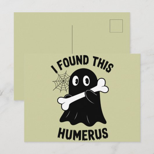Ik vond deze Humerus Halloween Ghost Briefkaart (Voorkant / Achterkant)