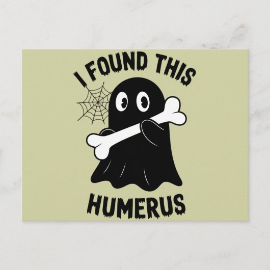 Ik vond deze Humerus Halloween Ghost Briefkaart (Voorkant)