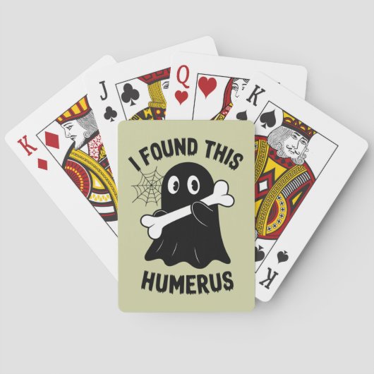 Ik vond deze Humerus Halloween Ghost Pokerkaarten (Achterkant)