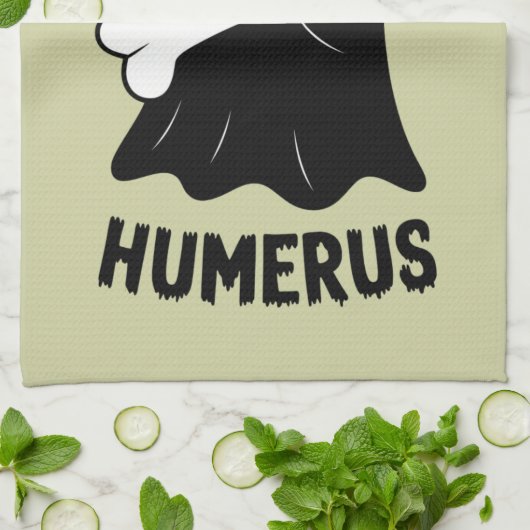 Ik vond deze Humerus Halloween Ghost Theedoek (Gevouwen)