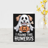 Ik vond deze humerus Halloween kostuum 1 Kaart (Gele Bloem)