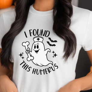 Ik Vond Deze Humerus Halloween Verpleegster Geest Tri-Blend Shirt