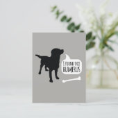 Ik vond deze Humerus hond met bot Funny Briefkaart (Staand voorkant)