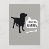 Ik vond deze Humerus hond met bot Funny Briefkaart (Voorkant)