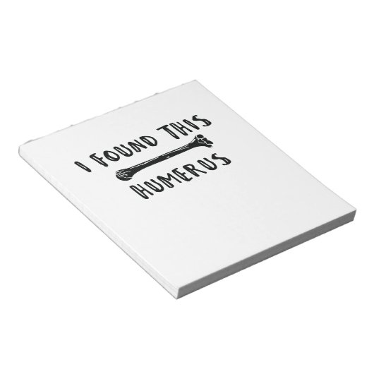 Ik vond deze Humerus Notitieblok (Schuin)