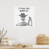 Ik vond deze Humerus Skeleton en Bone Cartoon Poster (Keuken)