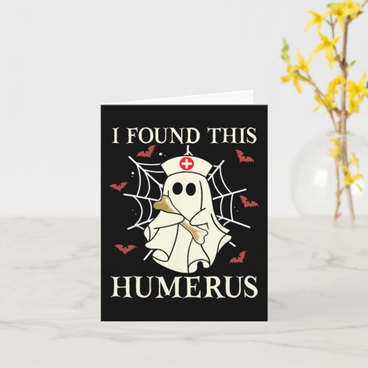 Ik vond deze humerus spook verpleegster grappig Ha Kaart (Gele Bloem)