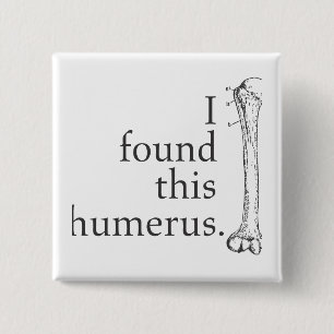 Ik vond deze Humerus Vierkante Button 5,1 Cm